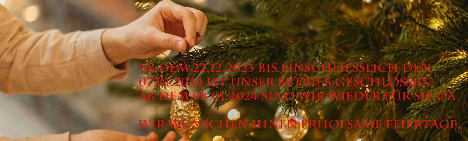 Weihnachten & Jahreswechsel
