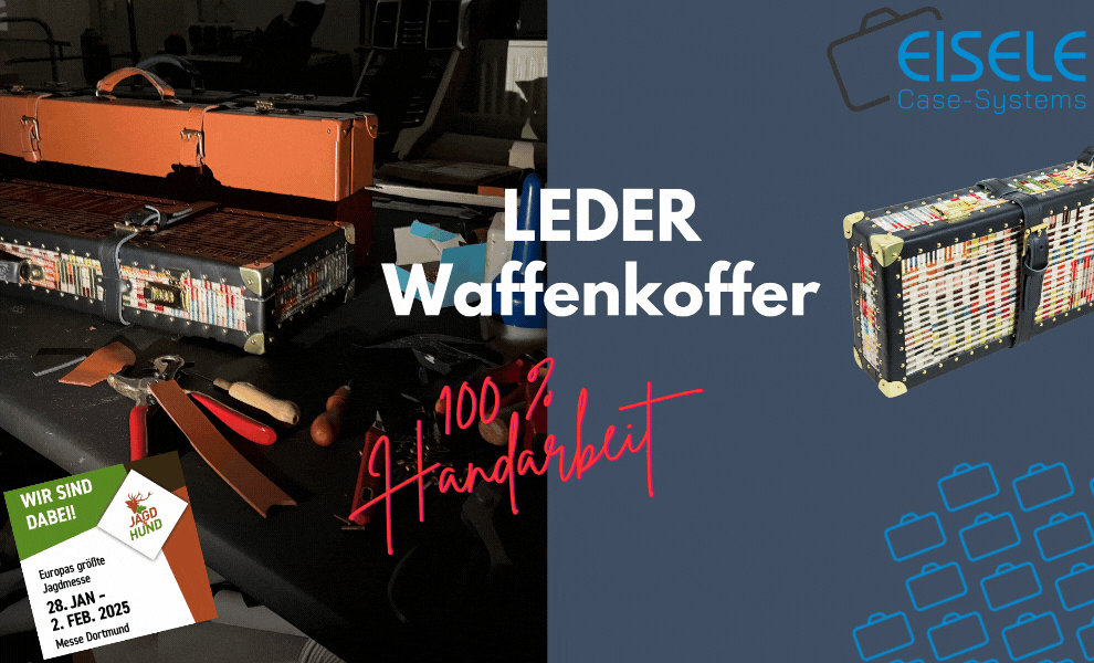 --> NEUHEIT
LEDER
Waffenkoffer 
JAGD & HUND Halle 6 6.A34 28.01.-02.02.2025