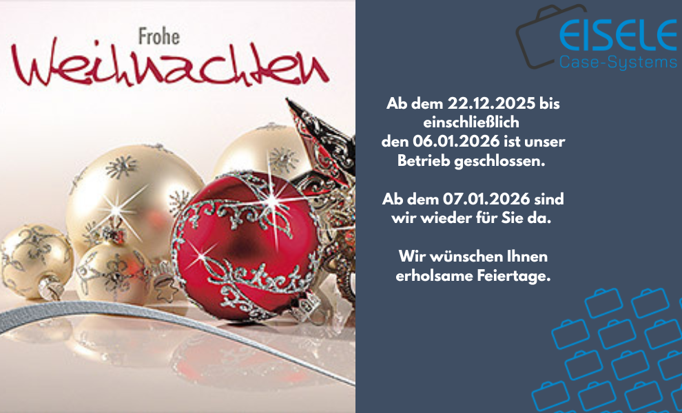 Ab dem 22.12.2025 bis einschließlich den 06.01.2026 ist unser Betrieb geschlossen. 

Ab dem 07.01.2026 sind wir wieder für Sie da. 

Wir wünschen Ihnen erholsame Feiertage.