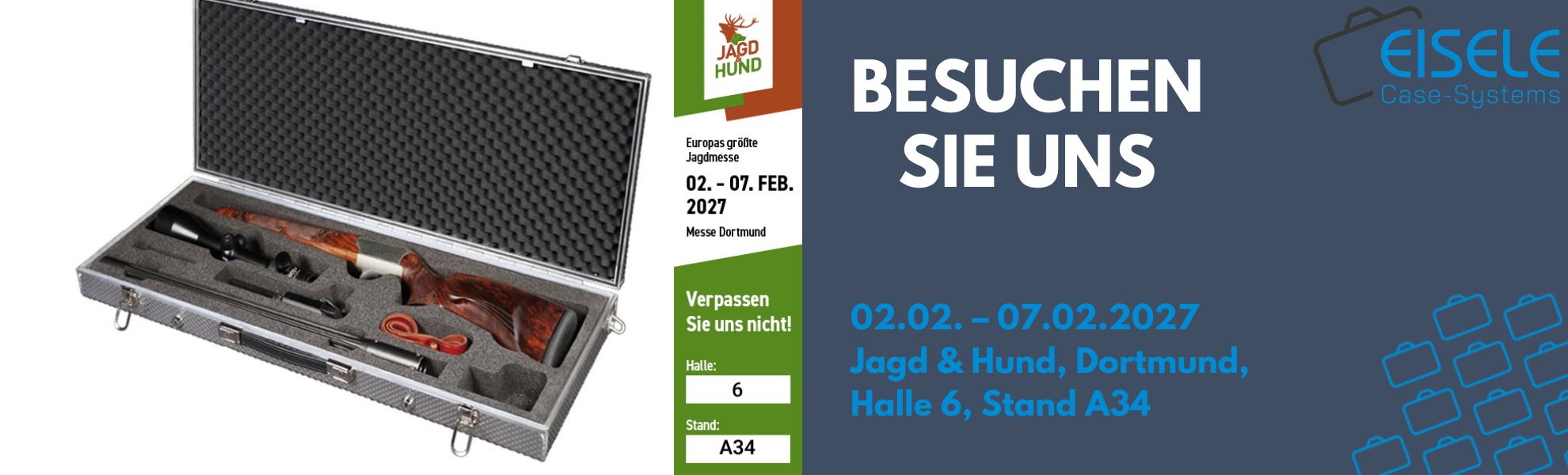 02.02. – 07.02.2027 Jagd & Hund, Dortmund, Halle 6, Stand A34